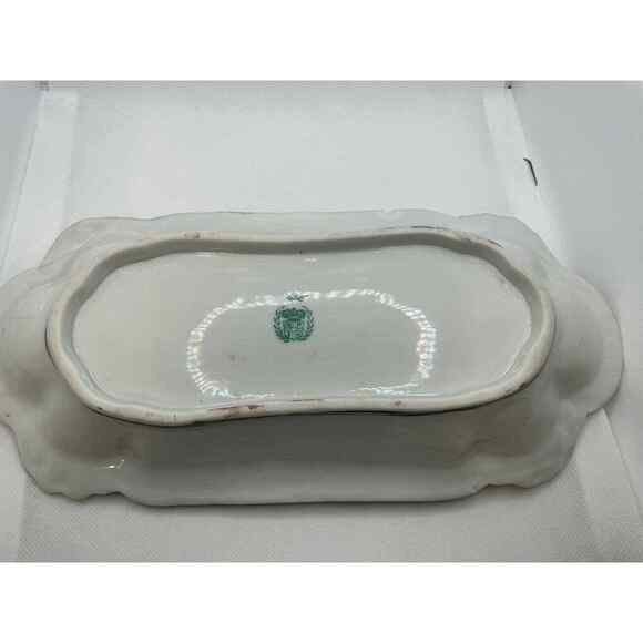 Antique Nagoya Nippon Raised Paint NPSK Moriage Plate Embossed 12x5 READ - Picture 5 of 10